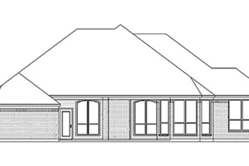 House Blueprint - Exterior - Rear Elevation for European House Plan #84-247 - 4 bed, 2 bath