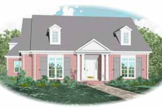 Exterior - Front Elevation for Traditional House Plan #81-395 - 3 bed, 3.5 bath