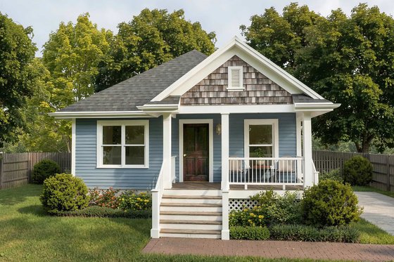 Exterior - Front Elevation for Cottage House Plan #79-115 - 3 bed, 2 bath