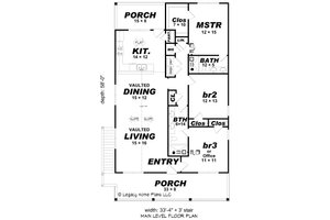 Floor Plan - Main Floor for Beach House Plan #932-907 - 3 bed, 2 bath