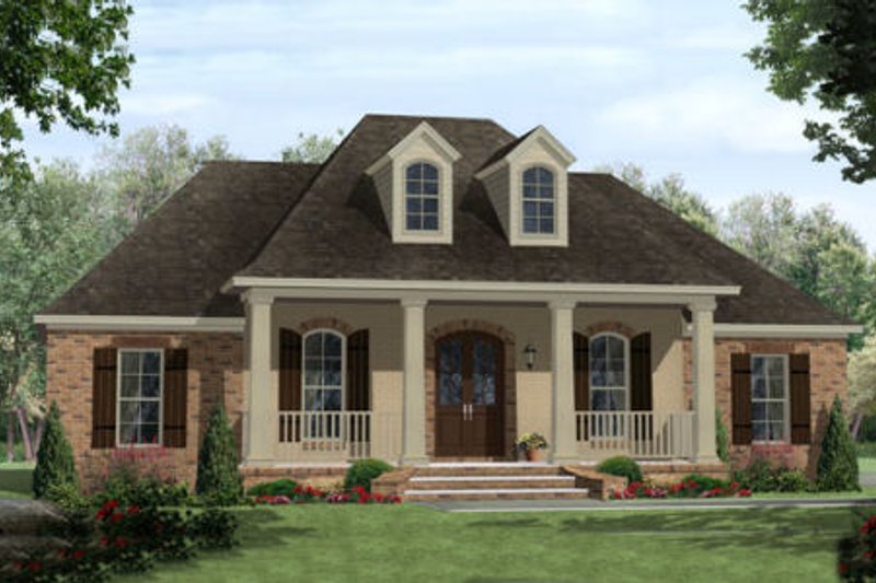 House Design - Southern Exterior - Front Elevation Plan #21-305