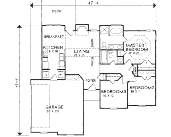 Traditional Floor Plan - Main Floor Plan #129-144