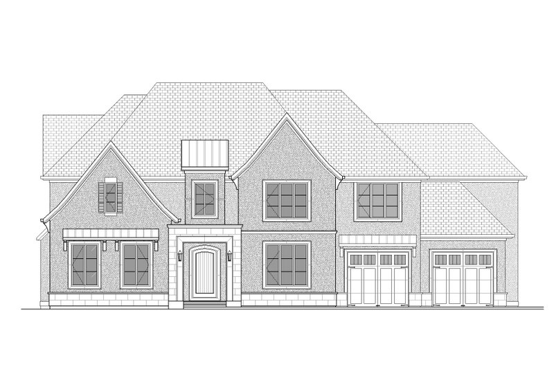 Dream House Plan - Exterior - Front Elevation 4 for European House Plan #1086-16 - 4 bed, 3.5 bath