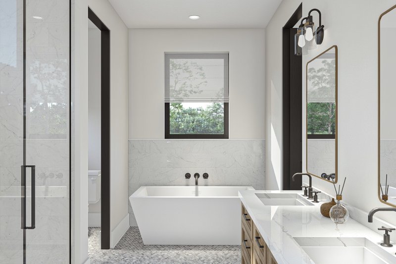Architectural House Design - Interior - Master Bathroom 1 for Barndominium House Plan #455-533 - 2 bed, 2 bath