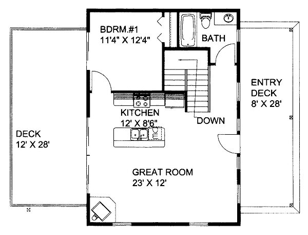 Dream House Plan - Bungalow Floor Plan - Main Floor Plan #117-680