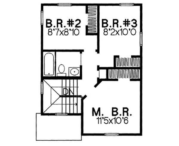 Cottage Floor Plan - Upper Floor Plan #50-237