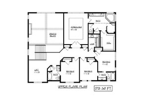 Floor Plan - Upper Floor for European House Plan #320-499 - 4 bed, 3.5 bath