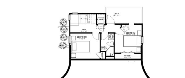 Craftsman Floor Plan - Lower Floor Plan #921-34
