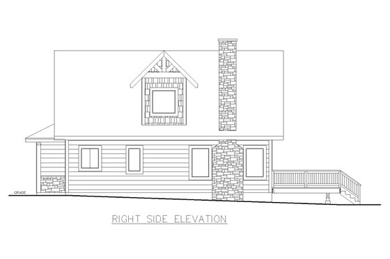 Exterior - Other Elevation 1 for Cabin House Plan #117-1030 - 3 bed, 2.5 bath