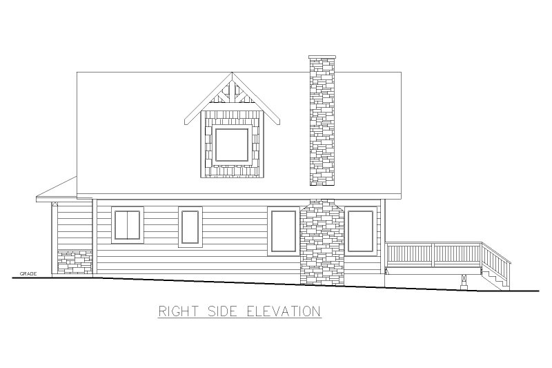 House Plan Design - Exterior - Other Elevation 1 for Cabin House Plan #117-1030 - 3 bed, 2.5 bath