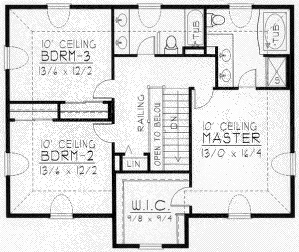 European Floor Plan - Upper Floor Plan #112-131