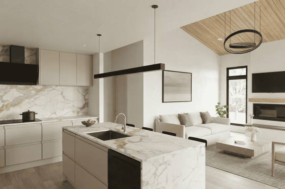 Interior - Kitchen 1 for Modern House Plan #923-457 - 3 bed, 2.5 bath