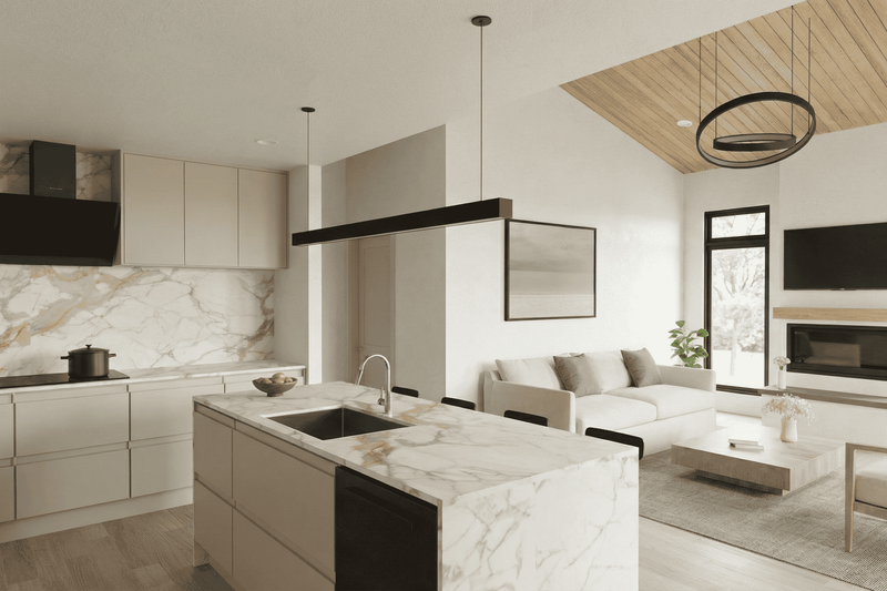 Home Plan - Interior - Kitchen 1 for Modern House Plan #923-457 - 3 bed, 2.5 bath