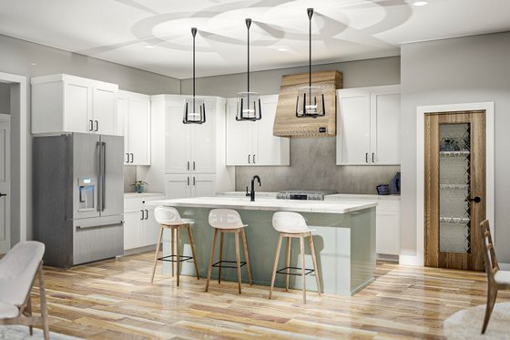 Interior - Kitchen for Barndominium House Plan #455-274 - 3 bed, 2 bath