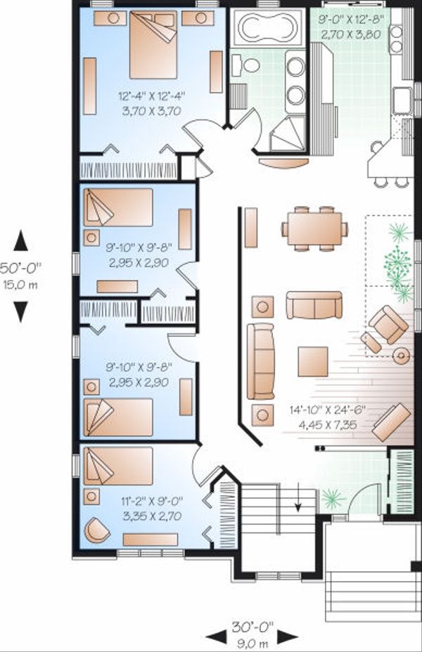 House Plan Design - Traditional Floor Plan - Main Floor Plan #23-797