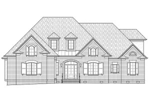 Exterior - Front Elevation 3 for Colonial House Plan #1054-27 - 3 bed, 2.5 bath