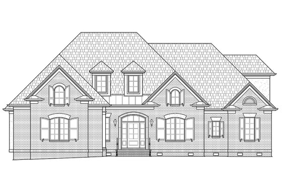 Exterior - Front Elevation 3 for Colonial House Plan #1054-27 - 3 bed, 2.5 bath