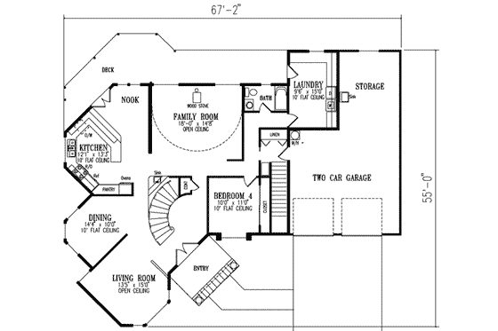 Floor Plan - Main Floor for European House Plan #1-924 - 4 bed, 5 bath