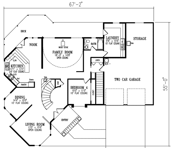 Dream House Plan - European Floor Plan - Main Floor Plan #1-924