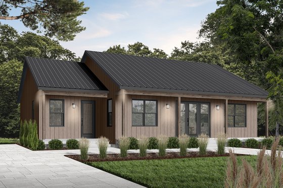 Exterior - Front Elevation 6 for Modern House Plan #23-2715 - 2 bed, 2 bath