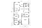 Mediterranean Style House Plan - 4 Beds 2.5 Baths 1769 Sq/Ft Plan #420-114 