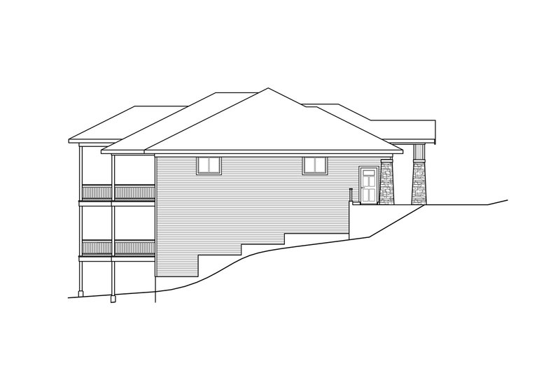 Architectural House Design - Left Side Elevation