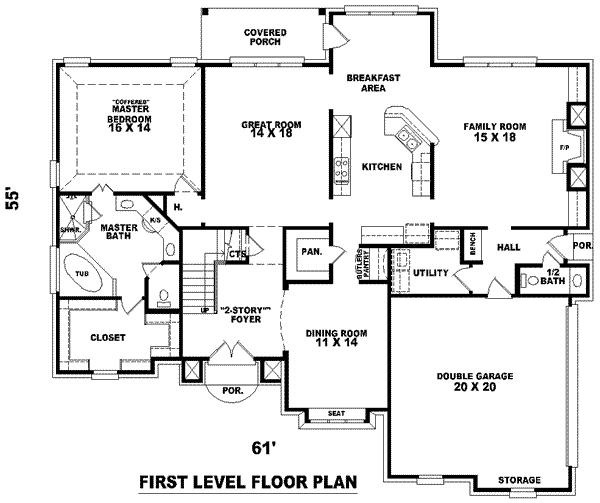 European Floor Plan - Main Floor Plan #81-1091