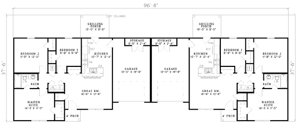 Ranch Floor Plan - Main Floor Plan #17-553
