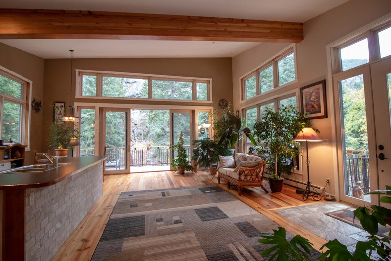 House Blueprint - Interior - Family Room for Cabin House Plan #1042-24 - 2 bed, 2 bath