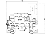 Adobe / Southwestern Style House Plan - 5 Beds 3.5 Baths 3330 Sq/Ft Plan #1-1107 
