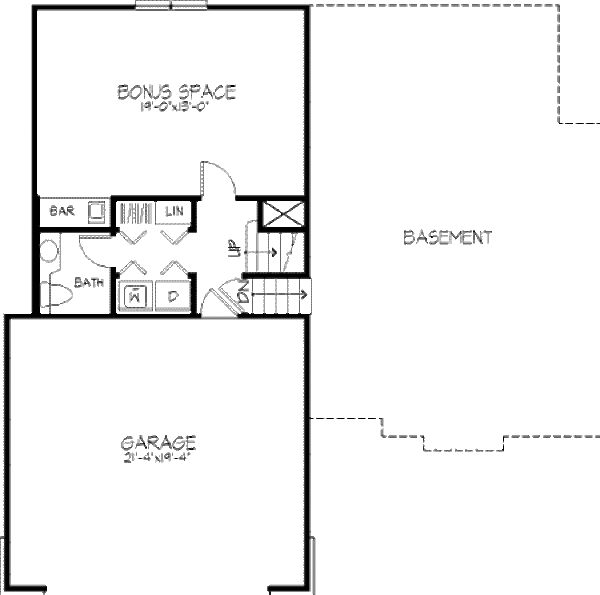 Traditional Floor Plan - Upper Floor Plan #320-296