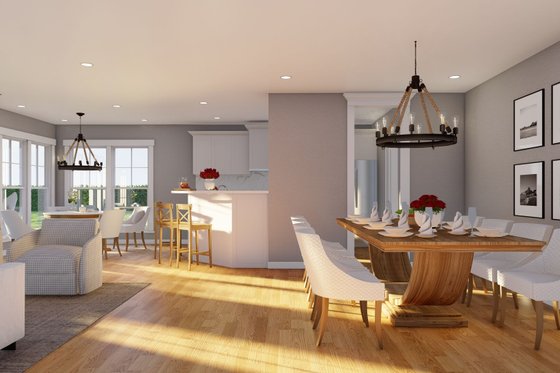 Interior - Dining Room for Traditional House Plan #17-2465 - 3 bed, 3 bath
