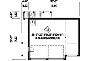 Floor Plan - Main Floor for Country House Plan #25-4749, 0 bath