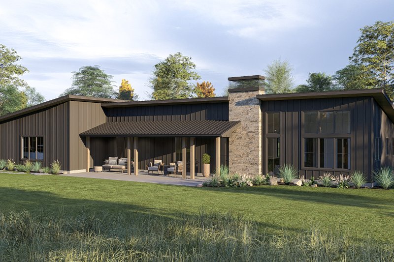 Dream House Plan - Barndominium Exterior - Front Elevation Plan #455-681