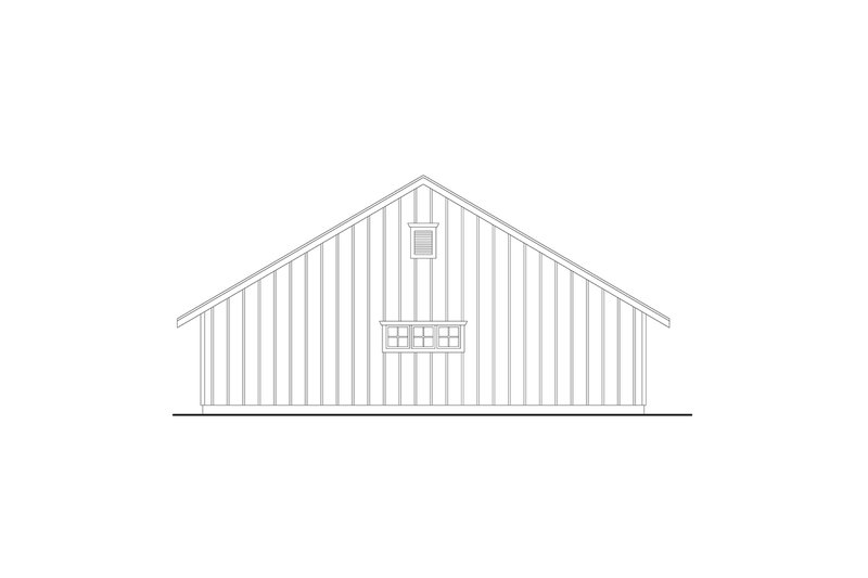 House Blueprint - Exterior - Rear Elevation for Craftsman House Plan #124-1419 - 1 bed, 1 bath