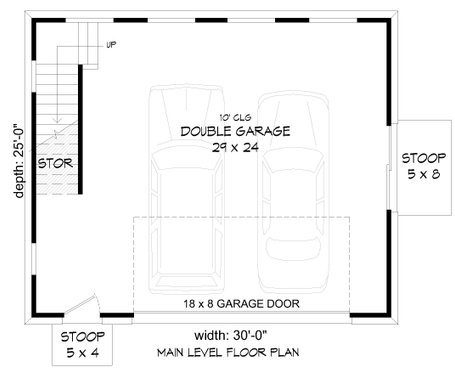 Floor Plan - Main Floor for Traditional House Plan #932-448, 0 bath