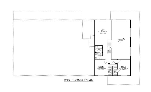 Barndominium Floor Plan - Upper Floor Plan #1064-292