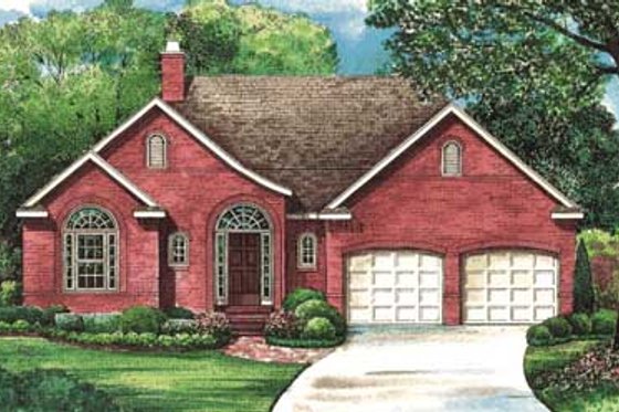 Exterior - Front Elevation 4 for Traditional House Plan #20-1397 - 3 bed, 2 bath
