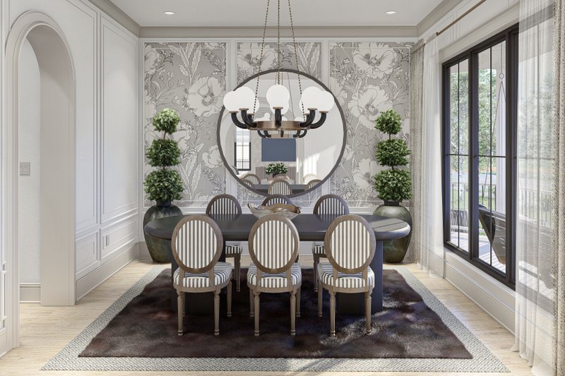 House Blueprint - Interior - Dining Room for Modern House Plan #455-618 - 4 bed, 4.5 bath