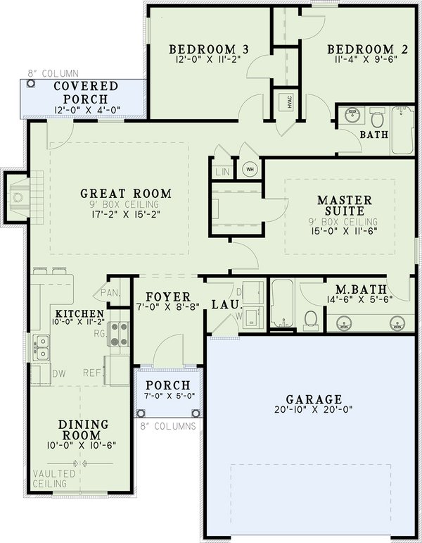 Traditional Floor Plan - Main Floor Plan #17-152