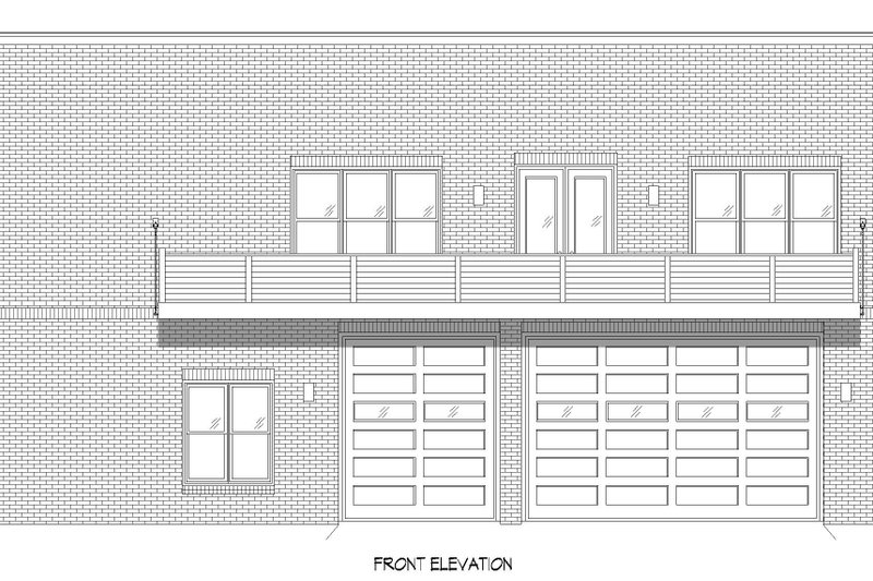 Home Plan - Exterior - Front Elevation 3 for Contemporary House Plan #932-524 - 2 bed, 2.5 bath
