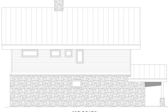 Exterior - Rear Elevation for Modern House Plan #932-993 - 2 bed, 2.5 bath
