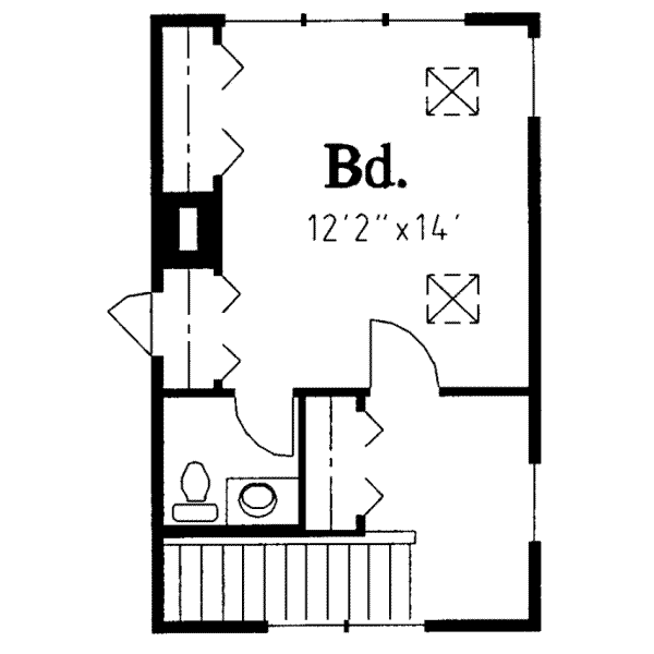 Traditional Floor Plan - Upper Floor Plan #303-309