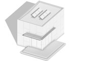 Modern Style House Plan - 1 Beds 1 Baths 525 Sq/Ft Plan #497-61 