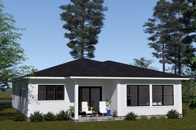 Dream House Plan - Exterior - Rear Elevation for Modern House Plan #513-2326 - 3 bed, 2 bath