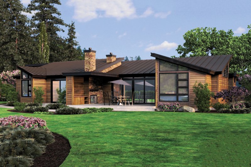 Modern Style House Plan - 3 Beds 3.5 Baths 3296 Sq/Ft Plan #48-544 ...