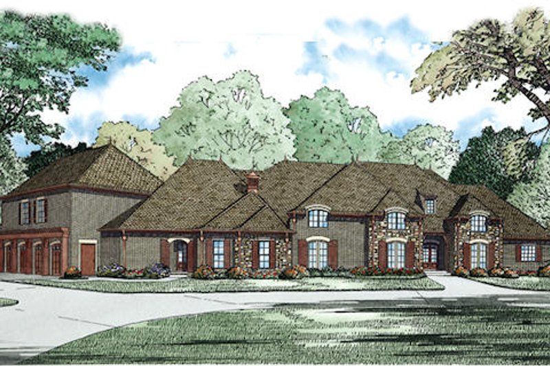 Architectural House Design - European Exterior - Front Elevation Plan #17-2462