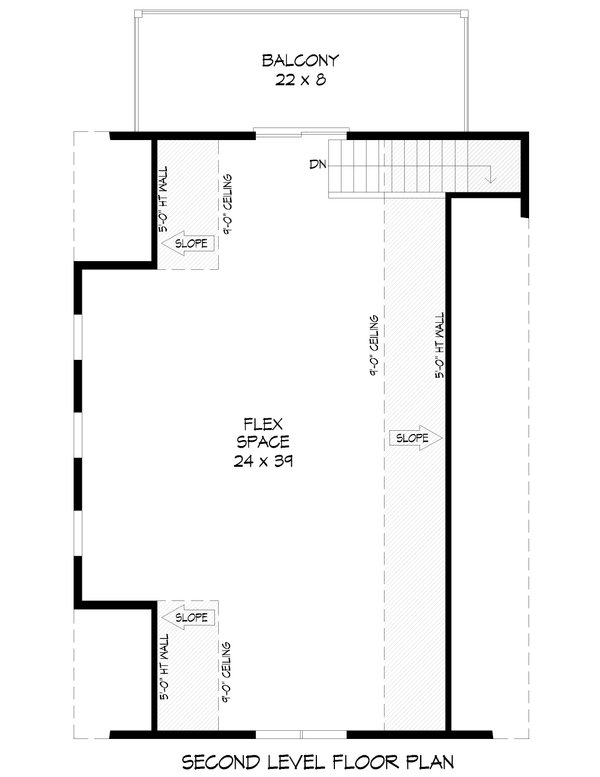 Floor Plan - Upper Floor for Southern House Plan #932-1422, 0 bath