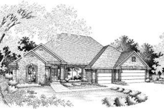 Exterior - Front Elevation for European House Plan #310-109 - 4 bed, 3 bath