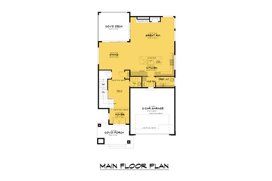 Floor Plan - Main Floor for Contemporary House Plan #1066-206 - 6 bed, 4.5 bath